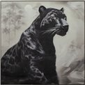 Acrylic painting  Black Panther, 102.5x102.5cm