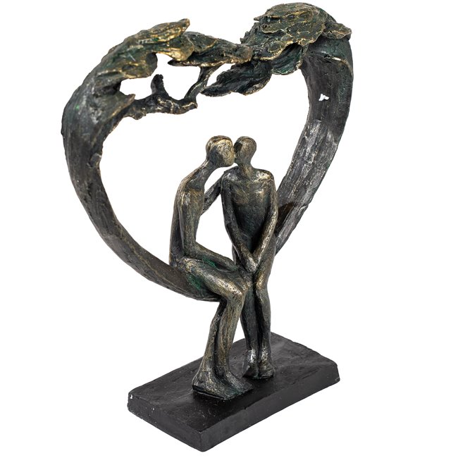 Deco figurine  Heart Kiss under Tree, 30x26.5x8.5cm