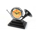 Iron table clock Trumpet, H19x25x11cm