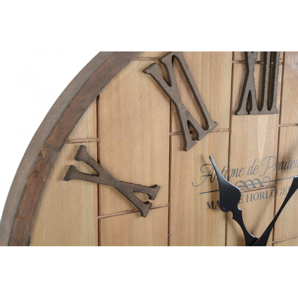 Wall clock Wooden, Ø-60cm
