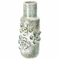 Vase Blue Flowers, stoneware, 39x16.5x14.5cm
