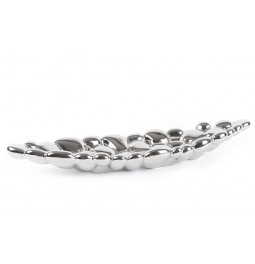 Decorative bowl Waleri, silver colour, 63.5x17.5x9cm