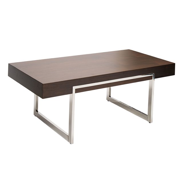 Coffee table Eisdorf, walnut wood veneer, H48.5x120x60cm