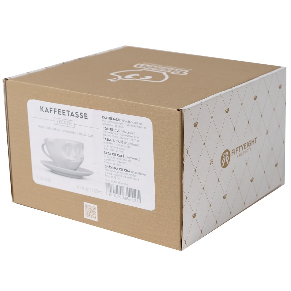 Кофейная кружка с блюдцем Tasty, 200ml D11.5cm H5.5cm