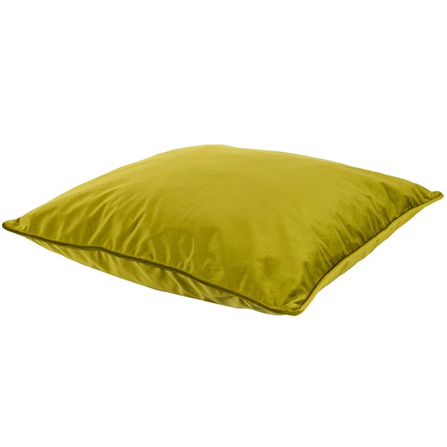 Decorative pillowcase Riviera, leaf green with trim, 60x60cm
