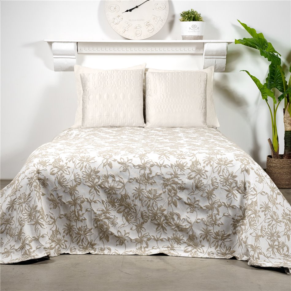 Bed cover Petal, beige, 160x220cm