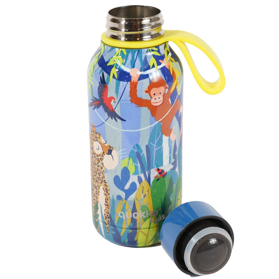 Kids water bottle Jungle w strap, 330ml, H17.8 D7cm