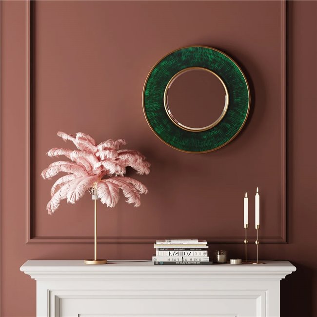 Настольная лампа Feather Palm, розовая, H60см, E27 35W(MAX)