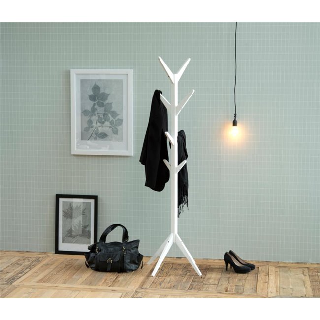 Coat hanger Arscot, white color, H178x42x42cm