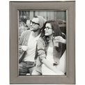 Photo frame Parton I, silver/grey velvet, 15x20cm