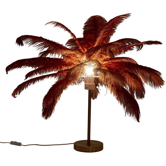 Настольная лампа Feather Palm, ржаво-красный, H60см, E27 35W(MAX)