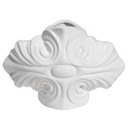 Vase Gallicano white II, (shiny glazed white), 26x11.5x17.5c