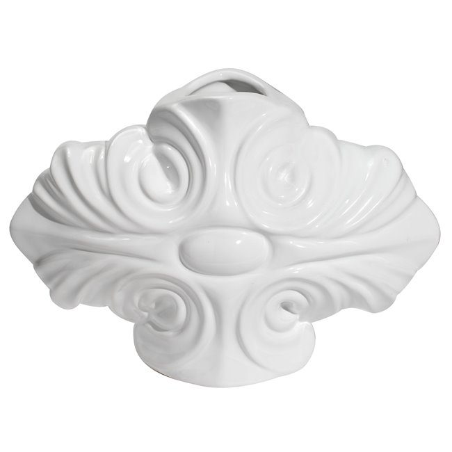 Vase Gallicano white II, (shiny glazed white), 26x11.5x17.5c