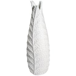 Vase Gardia white, (shiny glazed white), 11x33cm