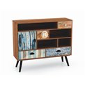 Chest of drawers Hezo, MDF/steel, H80x93x29cm