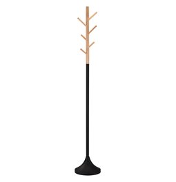 Coat hanger Holvrek, black/natural oak color, wood/steel, D28cm, H176cm