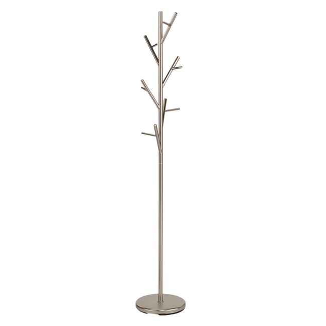 Coat hanger Horvail, satin silver color, steel, D30cm, H170cm