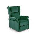 Recliner Haustin, dark green velvet, H107-83x75x92-160cm, seat H45cm