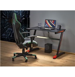 Desk Hollvyr, black/red, MDF/steel,  H74x100x60cm