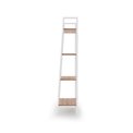 Shelf Harvik, white/oak colorr, MDF/steel, H148x60x32cm