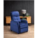 Recliner chair Helipe, navy blue velvet, H103-76x64x84-135cm, seat H48cm