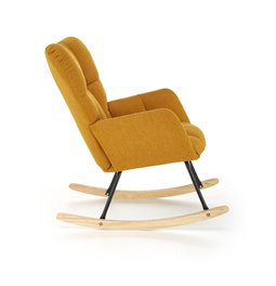 Rocking chair Hasco, mustard color, H94x70x97cm, seat H50cm
