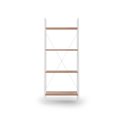 Shelf Harvik, white/oak colorr, MDF/steel, H148x60x32cm