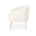 Lounge chair Hrifonetti-W, cream color boucle fabric, H78x67x77cm, seat H45cm