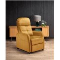 Реглайнер Helipe, бархат горчичного цвета, H103-76x64x84-135см, сиденья H48см
