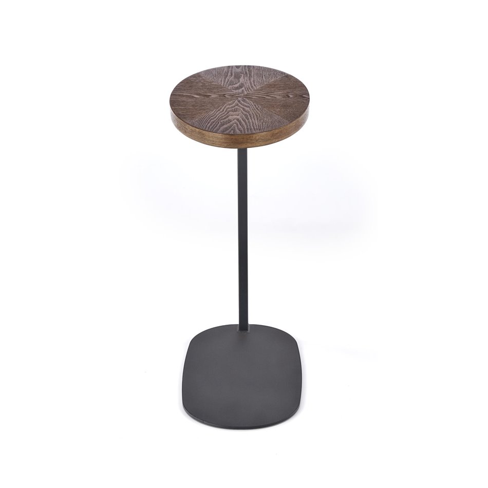 Side table Helphi, walnut/black color, H58x48x26cm