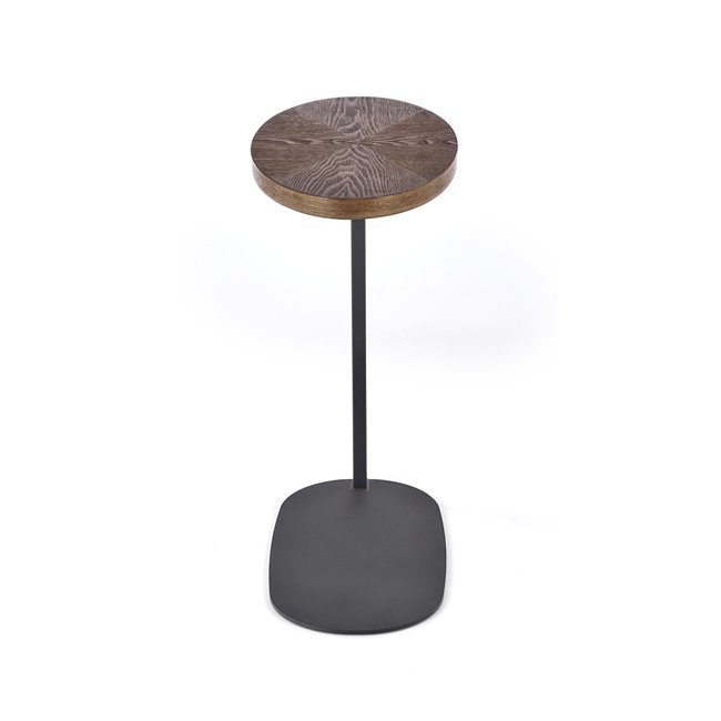 Side table Helphi, walnut/black color, H58x48x26cm