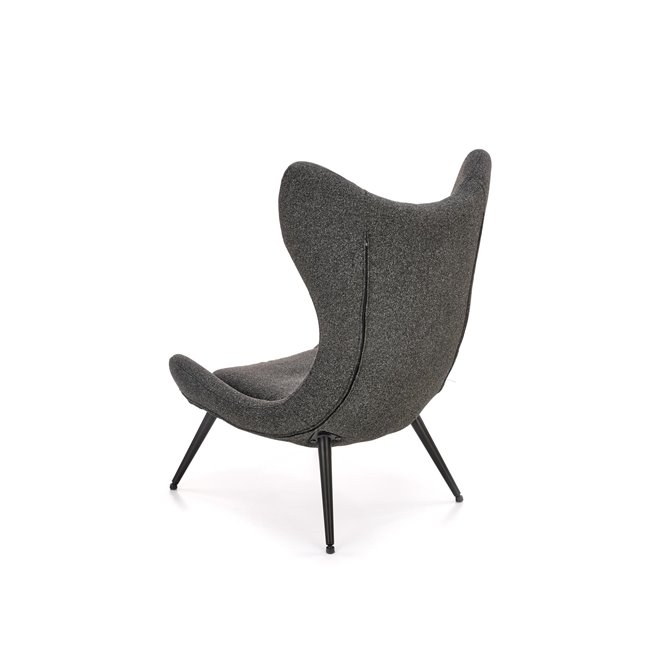 Armchair Hatlantis, anthracite/black, H106x77x80cm, seat H41cm