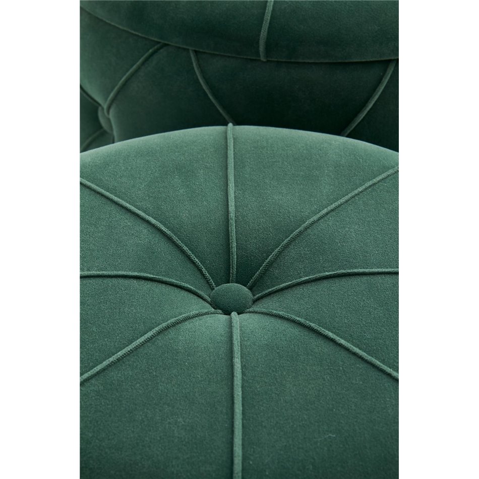Set of 2 poufs Holly, dark green, D40cm, H44cm / D33cm, H38cm