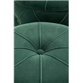 Set of 2 poufs Holly, dark green, D40cm, H44cm / D33cm, H38cm