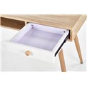 Desk Hyrathis, oak/white color, MDF/steel,  H75x120x60cm