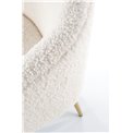 Lounge chair Hrifonetti-G, cream color boucle fabric, H78x67x77cm, seat H45cm