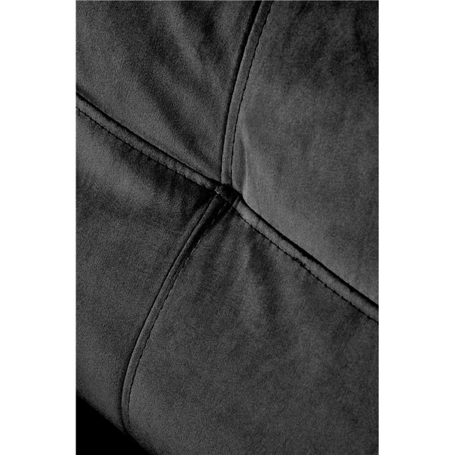 Recliner chair Helipe, black velvet, H103-76x64x84-135cm, seat H48cm
