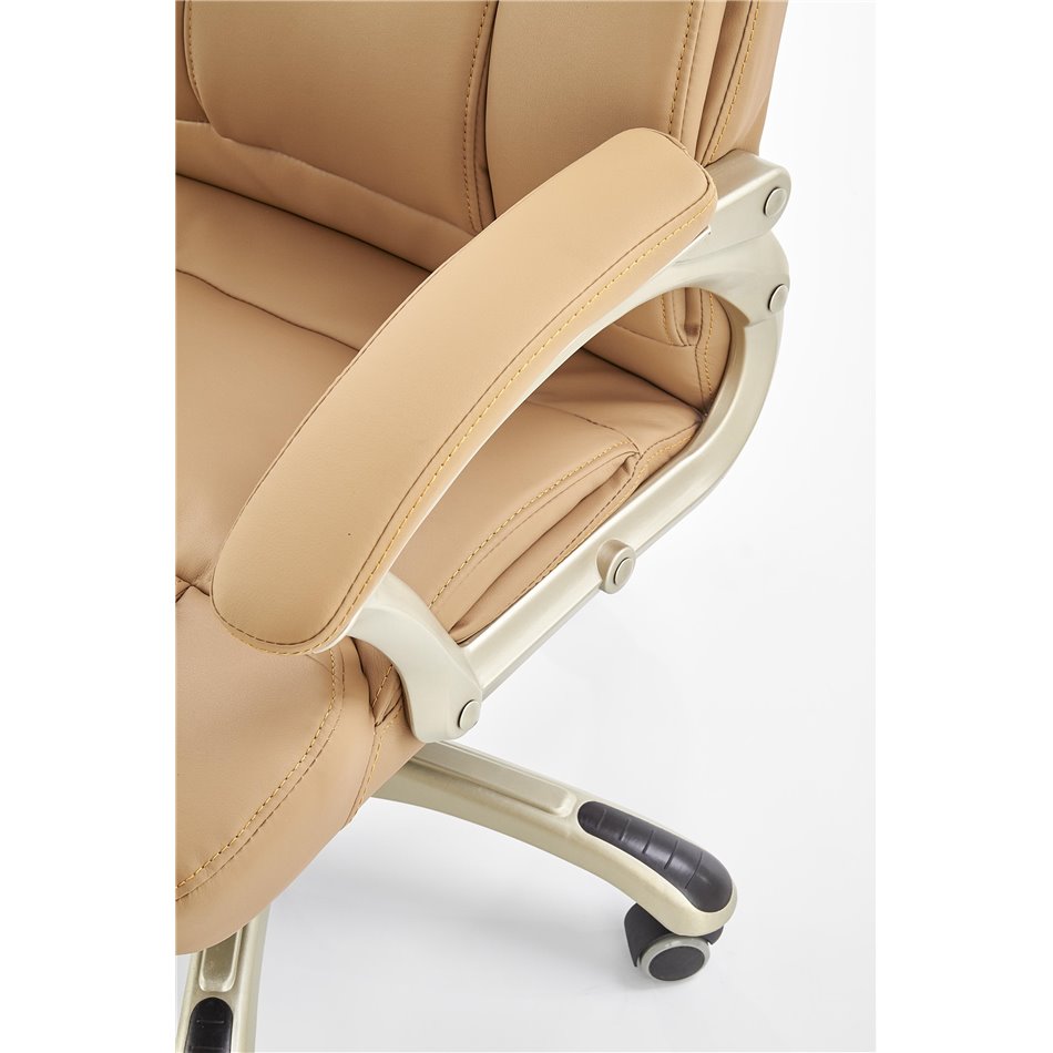 Office chair Hesmond, beige eco leather, H112-119x67x70cm