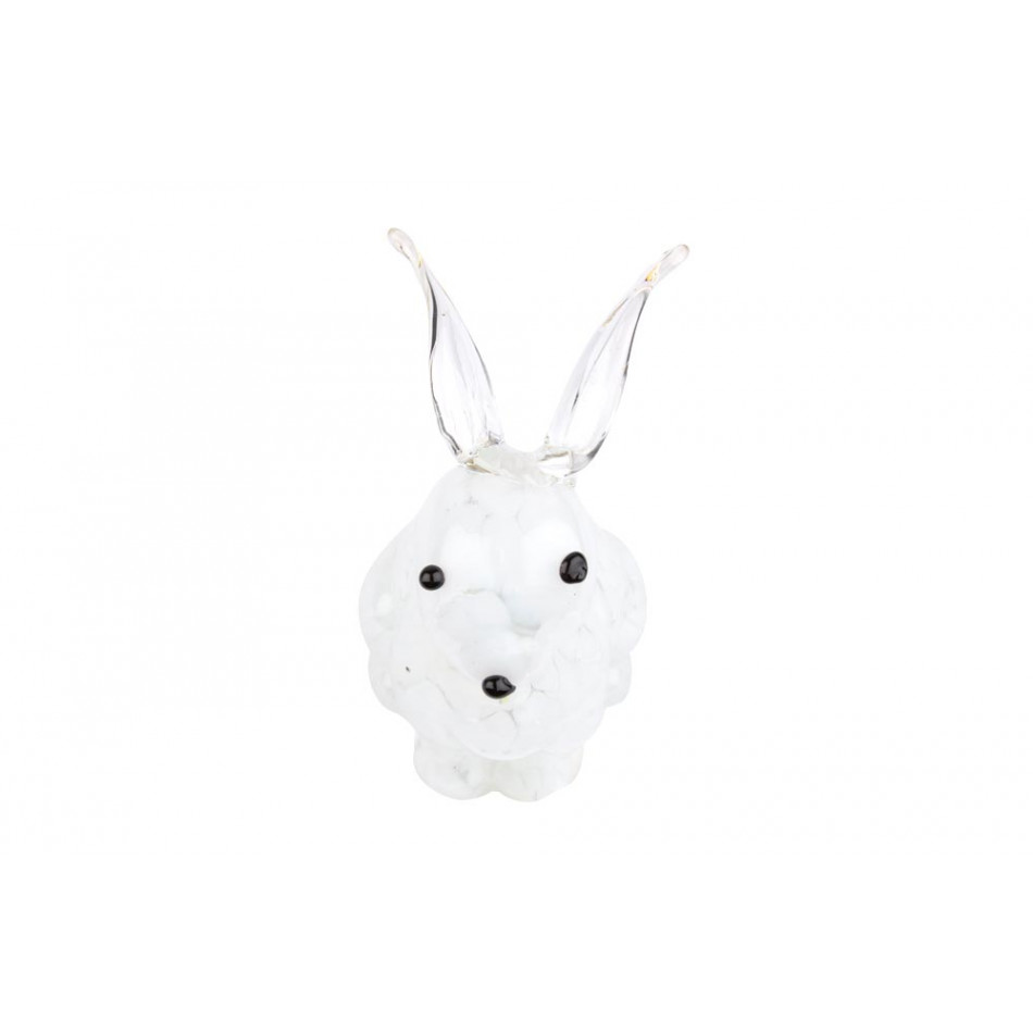 Decorative figurine Rabbit, 9x7x12cm, glass