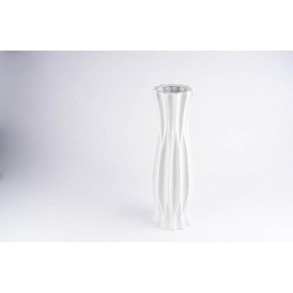 Vase Filipa, white, H-46cm D-14cm