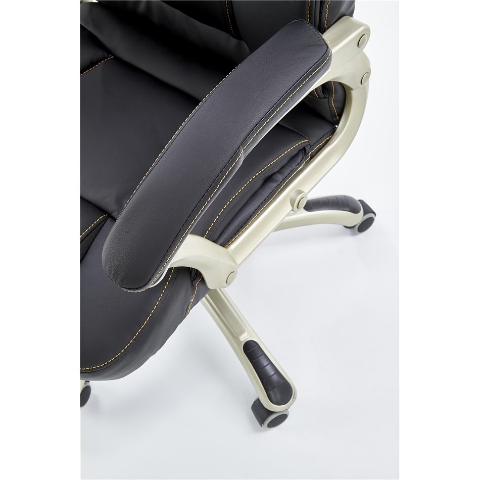 Office chair Hesmond, black  eco leather, H112-119x67x70cm