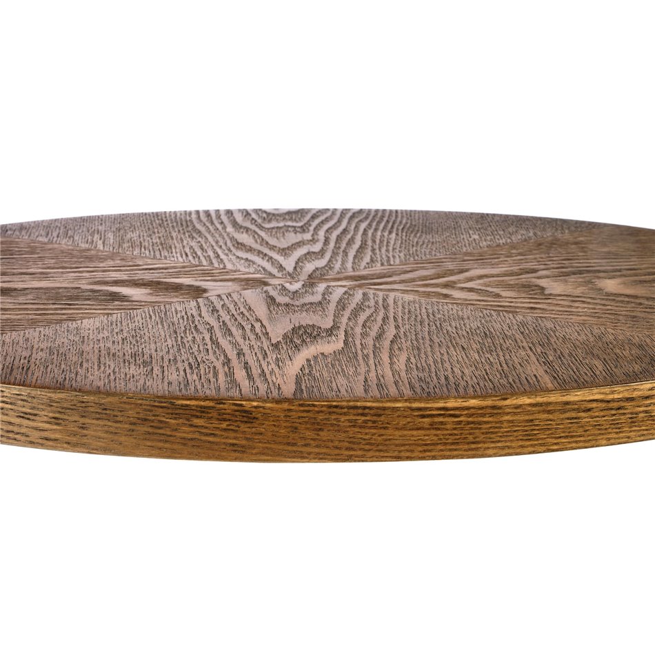 Side table Helphi, walnut/black color, H58x48x26cm