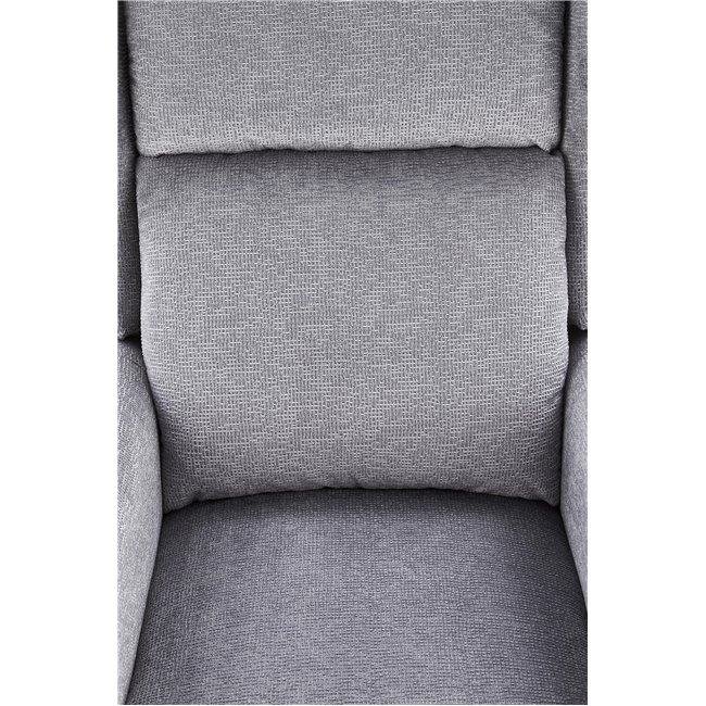 Recliner Haustin, grey, H107-83x75x92-160cm, seat H45cm