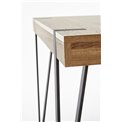 Desk Hesmara, black/walnut colors, MDF/steel,  H76x110x55cm