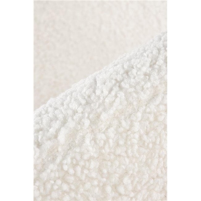 Lounge chair Hrifonetti-W, cream color boucle fabric, H78x67x77cm, seat H45cm