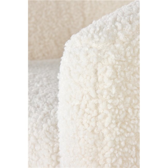 Lounge chair Hrifonetti-G, cream color boucle fabric, H78x67x77cm, seat H45cm