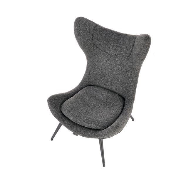 Armchair Hatlantis, anthracite/black, H106x77x80cm, seat H41cm