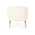 Lounge chair Hrifonetti-G, cream color boucle fabric, H78x67x77cm, seat H45cm