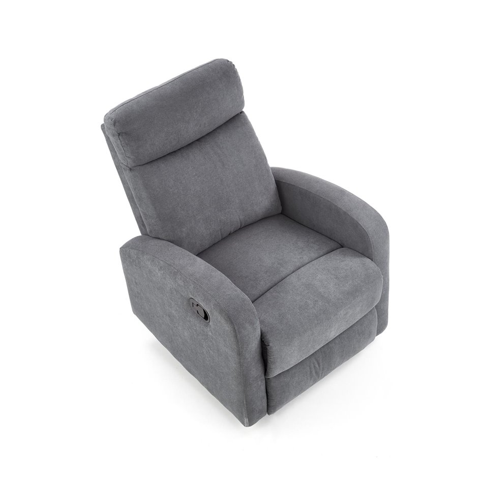 Recliner Holslo-1, dark grey, W95-158x100cm, H75cm, seat H49cm