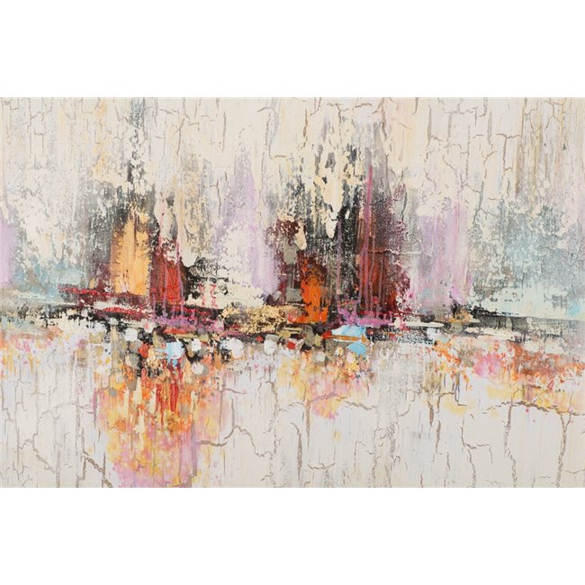 Painting Reflecting Skyline, 102.5x102.5cm